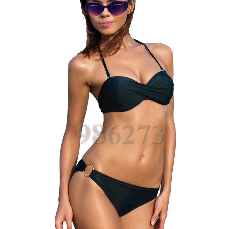 est Sexy Women Bandage Bikini Set Push-up Padded Bra Swimsuit Bathing