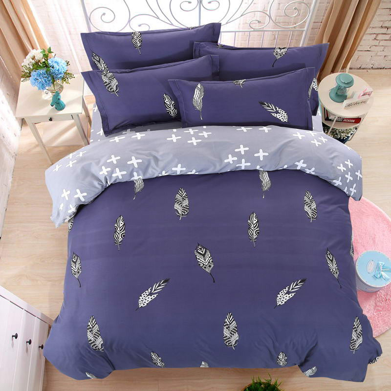 Spring and Autumn Cotton Bedding Sets Duvet Cover Bed Sheet Minimalist Style Checkered Fashion 3 / 4pcs Queen Full Twin Size-Dollar Bargains Online Shopping Australia