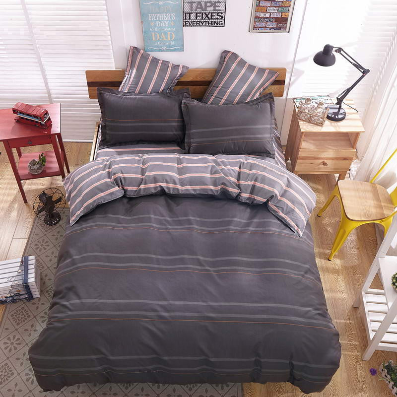 Spring and Autumn Cotton Bedding Sets Duvet Cover Bed Sheet Minimalist Style Checkered Fashion 3 / 4pcs Queen Full Twin Size-Dollar Bargains Online Shopping Australia