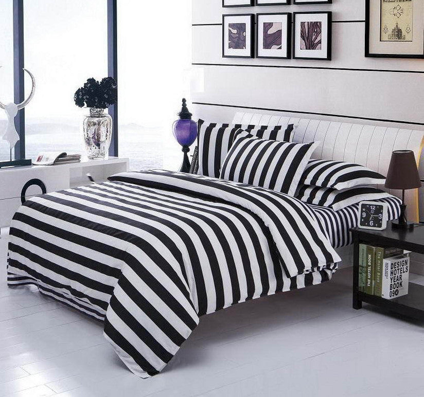 Spring and Autumn Cotton Bedding Sets Duvet Cover Bed Sheet Minimalist Style Checkered Fashion 3 / 4pcs Queen Full Twin Size-Dollar Bargains Online Shopping Australia