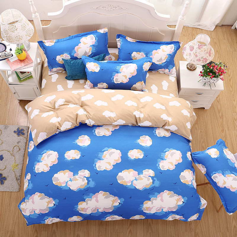 Spring and Autumn Cotton Bedding Sets Duvet Cover Bed Sheet Minimalist Style Checkered Fashion 3 / 4pcs Queen Full Twin Size-Dollar Bargains Online Shopping Australia