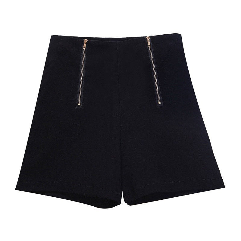 Summer Style Black High Waisted Shorts Zipper 5Color Solid Super Short Shorts Women Girl Casual Women Shorts-Dollar Bargains Online Shopping Australia