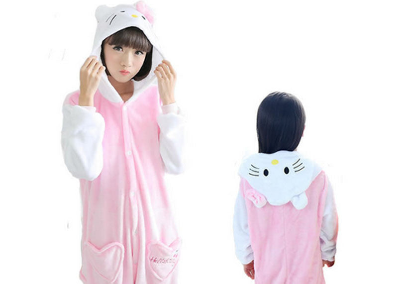 Unicorn Stitch Giraffe Unisex Flannel Pajamas Adults Cosplay Cartoon Animal Onesies Sleepwear Hoodie For Women Men Child-Dollar Bargains Online Shopping Australia