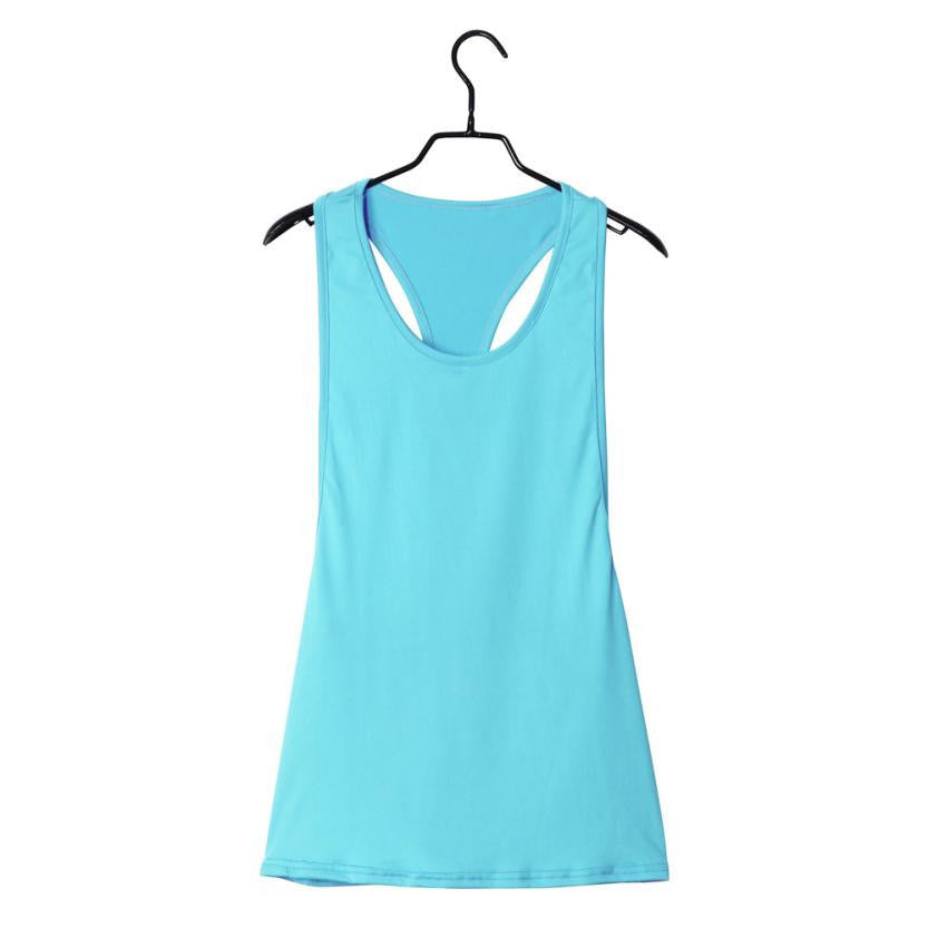 Plus Size S-XXL Summer Sexy Fitness Clothes Women Tank Tops Loose Workout Sleeveless Quick Dry Vest Singlet For Women T-shirt-Dollar Bargains Online Shopping Australia