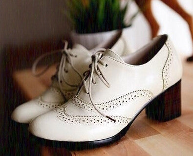 Carved British Style Oxford Shoes for Women Flat Lace Up Women Oxfords Ladies Casual Spring & Autumn Flat Lolita Shoes-Dollar Bargains Online Shopping Australia