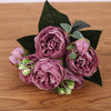 30cm Rose Pink Silk Bouquet Peony Artificial Flowers 5 Big Heads 4 Small Bud Bride Wedding Home Decoration Fake Flowers Faux-Dollar Bargains Online Shopping Australia