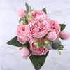 30cm Rose Pink Silk Peony Artificial Flowers Bouquet Home Wedding Decoration indoor-Dollar Bargains Online Shopping Australia