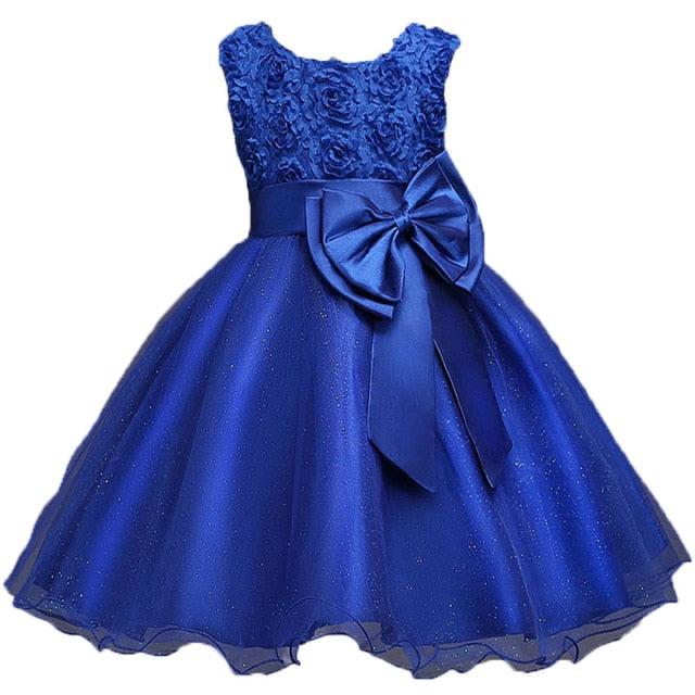 Baby Girls Sequins Flower Party Tutu Dress Clothes Children Girls Wedding Birthday Dress Clothing Infant Kids Christmas Costume-Dollar Bargains Online Shopping Australia