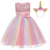 Kids Unicorn Dress for Girls Embroidery Flower Ball Gown Baby Girl Princess Dresses for Party Costumes Children Clothing-Dollar Bargains Online Shopping Australia