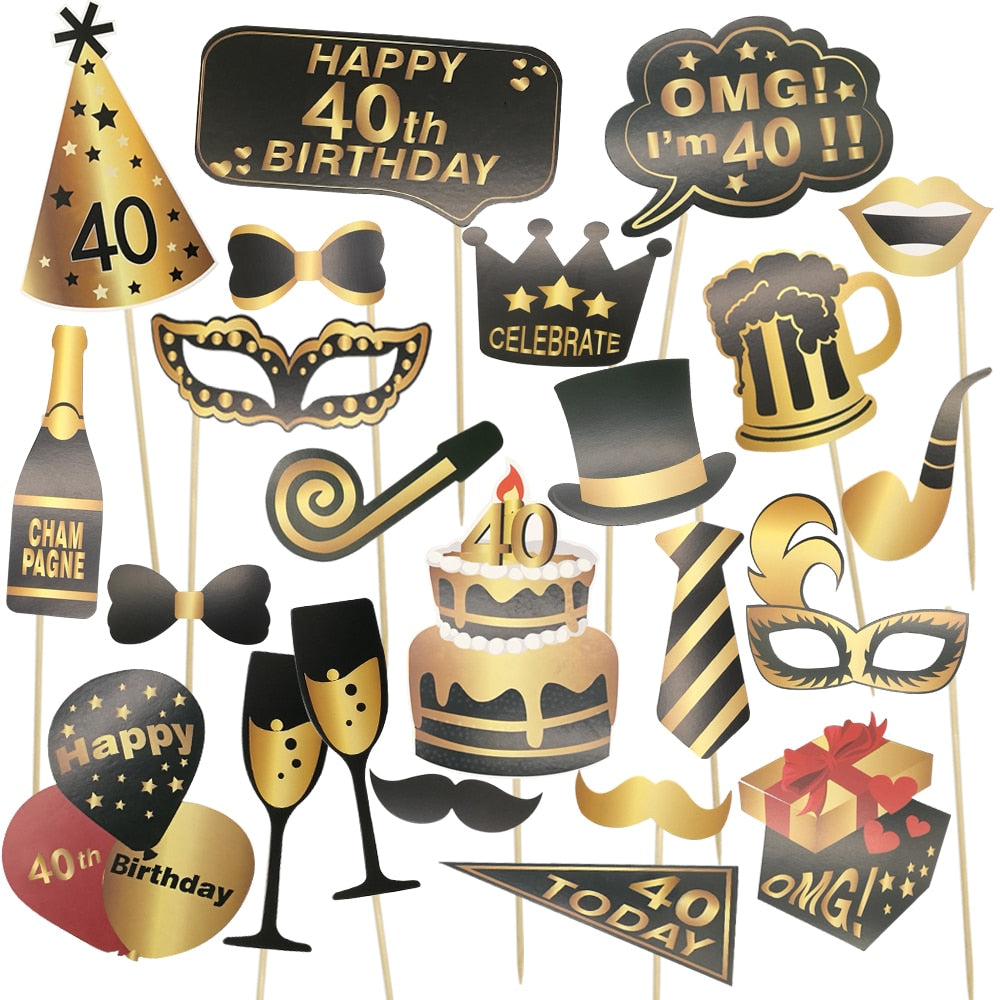 Birthday Photo Booth Props Adult Birthday Party Photobooth Props Birthday Decoration-Dollar Bargains Online Shopping Australia