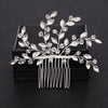 Silver Color Pearl Crystal Wedding Hair Combs Hair Accessories for Bridal Flower Headpiece Women Bride Hair ornaments Jewelry-Dollar Bargains Online Shopping Australia