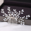 Silver Color Pearl Crystal Wedding Hair Combs Hair Accessories for Bridal Flower Headpiece Women Bride Hair ornaments Jewelry-Dollar Bargains Online Shopping Australia