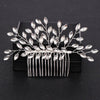 Silver Color Pearl Crystal Wedding Hair Combs Hair Accessories for Bridal Flower Headpiece Women Bride Hair ornaments Jewelry-Dollar Bargains Online Shopping Australia