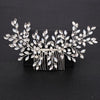 Silver Color Pearl Crystal Wedding Hair Combs Hair Accessories for Bridal Flower Headpiece Women Bride Hair ornaments Jewelry-Dollar Bargains Online Shopping Australia