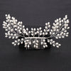 Silver Color Pearl Crystal Wedding Hair Combs Hair Accessories for Bridal Flower Headpiece Women Bride Hair ornaments Jewelry-Dollar Bargains Online Shopping Australia