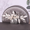 Silver Color Pearl Crystal Wedding Hair Combs Hair Accessories for Bridal Flower Headpiece Women Bride Hair ornaments Jewelry-Dollar Bargains Online Shopping Australia