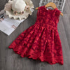 Girls Dress Sleeveless Baby Kids Clothes Summer Children Clothing Leaf Embroidery Girl Clothes Toddler Dresses-Dollar Bargains Online Shopping Australia