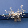 Trendy Handmade Tiara Wedding Hair Comb Leaf flower Bridal Headpiece Gold Pearl Rhinestone Head Jewelry Wedding Hair Accessories-Dollar Bargains Online Shopping Australia