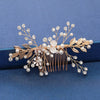 Trendy Handmade Tiara Wedding Hair Comb Leaf flower Bridal Headpiece Gold Pearl Rhinestone Head Jewelry Wedding Hair Accessories-Dollar Bargains Online Shopping Australia