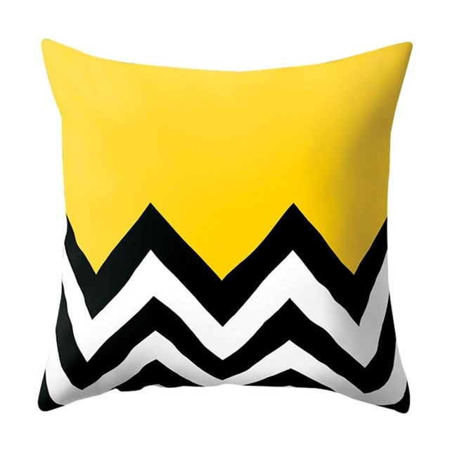 Geometric Yellow Pillowcase Decorative Cushion For Sofa DIY Printed Pillow Chair Car Cushion Christmas Home Decoration-Dollar Bargains Online Shopping Australia