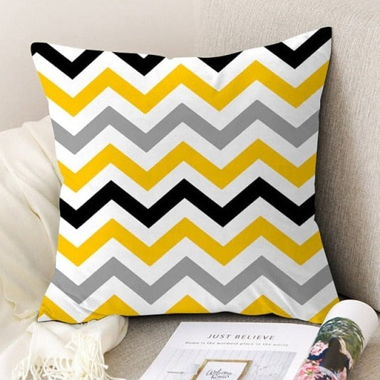 Geometric Yellow Pillowcase Decorative Cushion For Sofa DIY Printed Pillow Chair Car Cushion Christmas Home Decoration-Dollar Bargains Online Shopping Australia