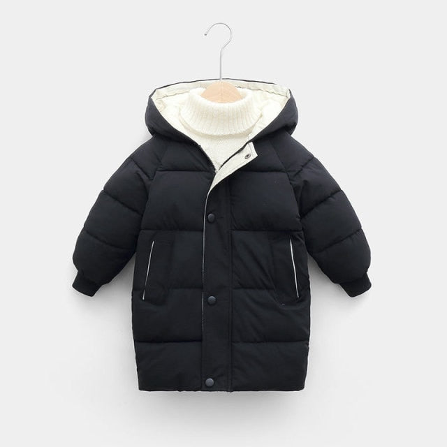 Down Coat Winter Teenage Baby Boys Girls Cotton-padded Parka &amp; Coats Thicken Warm Long Jackets Toddler Kids Outerwear-Dollar Bargains Online Shopping Australia