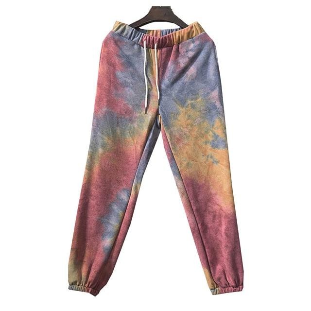 Tie Dye Autumn Winter 2 Piece Set Women Hoodies Pants Printed Sportswear Suits Thicken Warm Ladies Girls Hoodie Sets Tracksuits-Dollar Bargains Online Shopping Australia