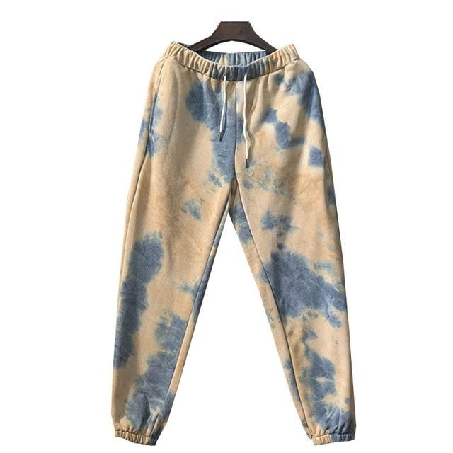 Tie Dye Autumn Winter 2 Piece Set Women Hoodies Pants Printed Sportswear Suits Thicken Warm Ladies Girls Hoodie Sets Tracksuits-Dollar Bargains Online Shopping Australia