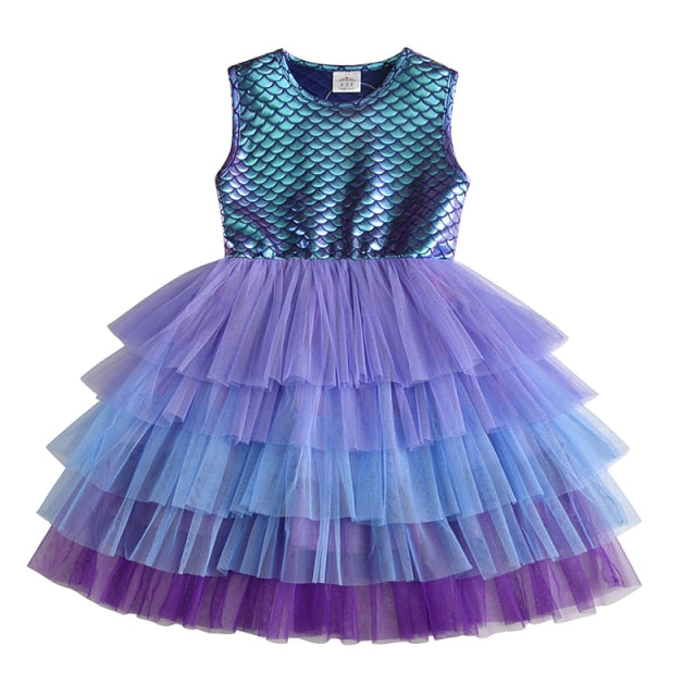 Girls Perform Dress Children Princess Tutu Dress Toddlers Summer Prom Dresses Kids Birthday Party School Casual Clothes-Dollar Bargains Online Shopping Australia