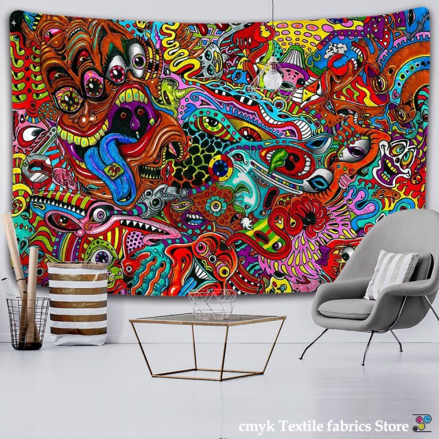 Mandela Wall hanging Tapestry psychedelic pattern yoga throw beach throw carpet Hippie Home Decor mandala Wall Tapestry Blanket-Dollar Bargains Online Shopping Australia