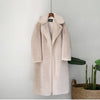 Women Winter Warm Faux Fur Coat Thick Women Long Coat Turn Down Collar Women Warm Coat With Belt Casaco Feminino-Dollar Bargains Online Shopping Australia