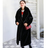 Women Winter Warm Faux Fur Coat Thick Women Long Coat Turn Down Collar Women Warm Coat With Belt Casaco Feminino-Dollar Bargains Online Shopping Australia