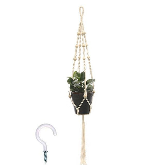 Hanging Planter Flowerpot Plant Holder Macrame Plant Hanger Wall Plant Holder hanging Basket Flower Basket balcony decorations-Dollar Bargains Online Shopping Australia