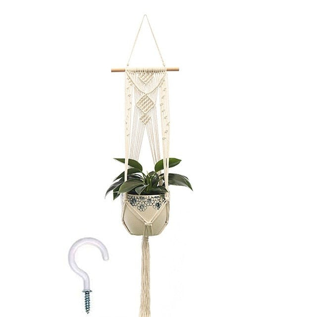 Hanging Planter Flowerpot Plant Holder Macrame Plant Hanger Wall Plant Holder hanging Basket Flower Basket balcony decorations-Dollar Bargains Online Shopping Australia