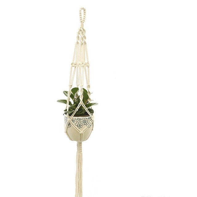 Hanging Planter Flowerpot Plant Holder Macrame Plant Hanger Wall Plant Holder hanging Basket Flower Basket balcony decorations-Dollar Bargains Online Shopping Australia