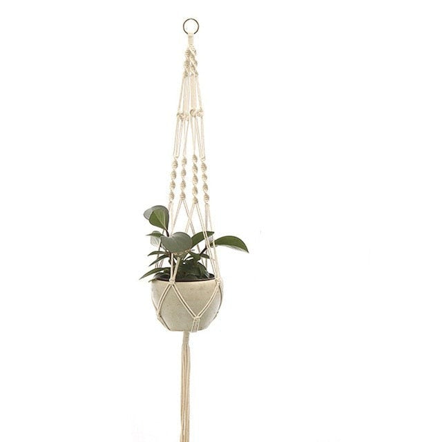 Hanging Planter Flowerpot Plant Holder Macrame Plant Hanger Wall Plant Holder hanging Basket Flower Basket balcony decorations-Dollar Bargains Online Shopping Australia