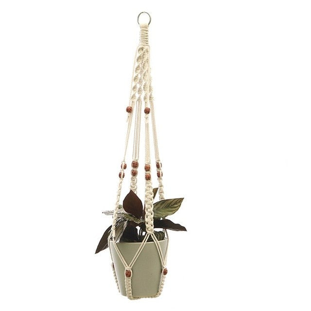 Hanging Planter Flowerpot Plant Holder Macrame Plant Hanger Wall Plant Holder hanging Basket Flower Basket balcony decorations-Dollar Bargains Online Shopping Australia