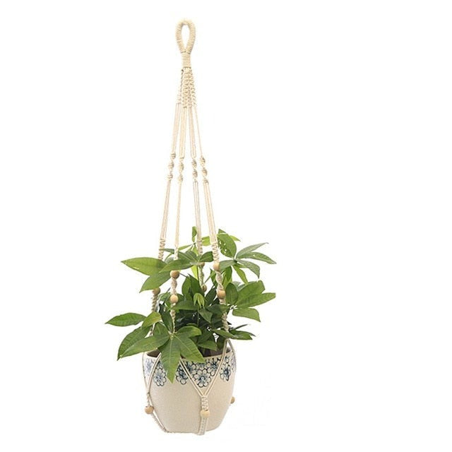 Hanging Planter Flowerpot Plant Holder Macrame Plant Hanger Wall Plant Holder hanging Basket Flower Basket balcony decorations-Dollar Bargains Online Shopping Australia