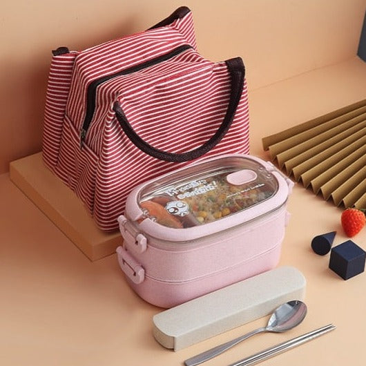 Stainless Steel Insulated Lunch Box Student School Multi-Layer Lunch Box Tableware Bento Food Container Storage Breakfast Boxes-Dollar Bargains Online Shopping Australia