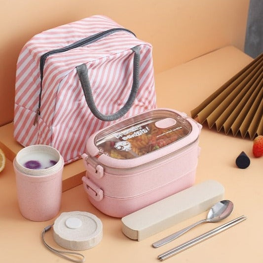 Stainless Steel Insulated Lunch Box Student School Multi-Layer Lunch Box Tableware Bento Food Container Storage Breakfast Boxes-Dollar Bargains Online Shopping Australia