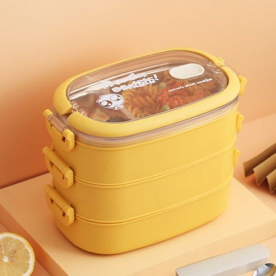 Stainless Steel Insulated Lunch Box Student School Multi-Layer Lunch Box Tableware Bento Food Container Storage Breakfast Boxes-Dollar Bargains Online Shopping Australia