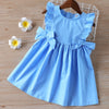 Girls Dress Sleeveless Baby Kids Clothes Summer Children Clothing Leaf Embroidery Girl Clothes Toddler Dresses-Dollar Bargains Online Shopping Australia