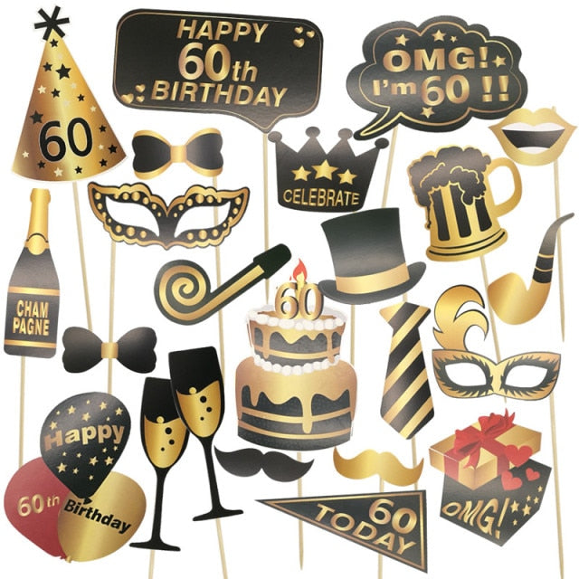 Birthday Photo Booth Props Adult Birthday Party Photobooth Props Birthday Decoration-Dollar Bargains Online Shopping Australia