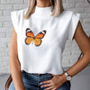 Women's Blouse Thin Abstract Art Rose Face Print O-Neck Short Sleeve White Female Casual Shirt Slim Summer Office Lady Tops-Dollar Bargains Online Shopping Australia