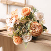 White Silk Artificial Roses Flowers Wedding Home Autumn Decoration High Quality Big Bouquet Luxury Fake Flower Arrangement Bulk-Dollar Bargains Online Shopping Australia