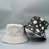 Double-side Unisex Harajuku Bucket Hat Fishing Outdoor Cap women Bucket fishing Hats Sunscreen Daisy embroidery fisherman hat-Dollar Bargains Online Shopping Australia