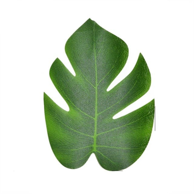 Artificial Gold Green Turtle Leaf Scattered Tail Leaf Fake Silk Plant For Wedding Birthday Party Home Decor Palm Leaves-Dollar Bargains Online Shopping Australia