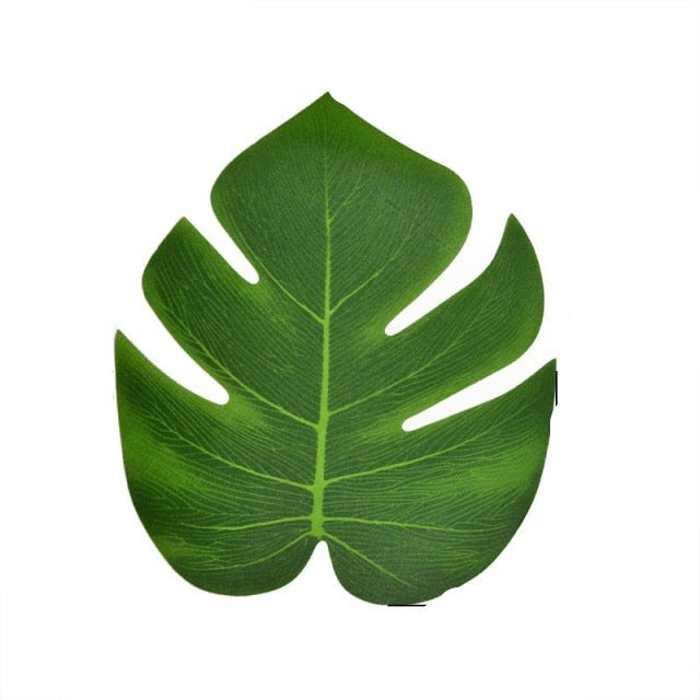 Artificial Gold Green Turtle Leaf Scattered Tail Leaf Fake Silk Plant For Wedding Birthday Party Home Decor Palm Leaves-Dollar Bargains Online Shopping Australia