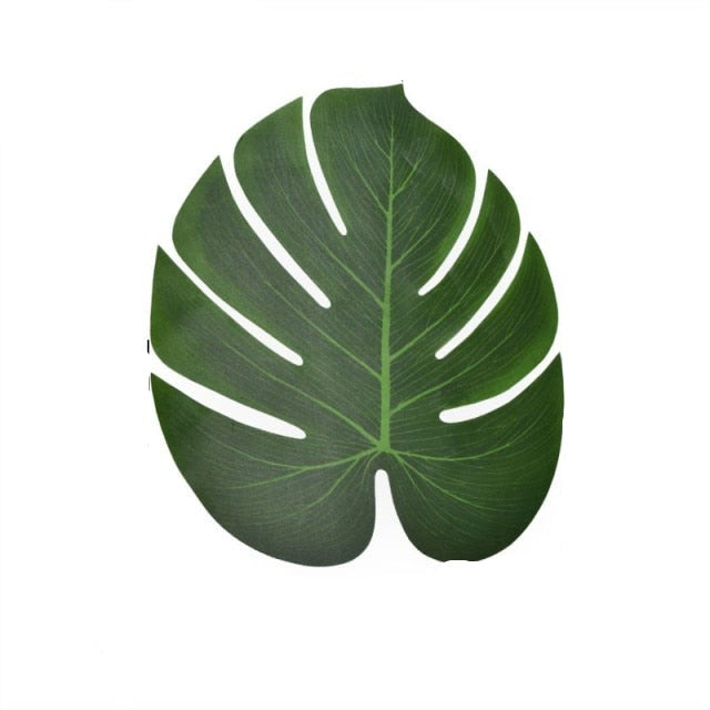 Artificial Gold Green Turtle Leaf Scattered Tail Leaf Fake Silk Plant For Wedding Birthday Party Home Decor Palm Leaves-Dollar Bargains Online Shopping Australia