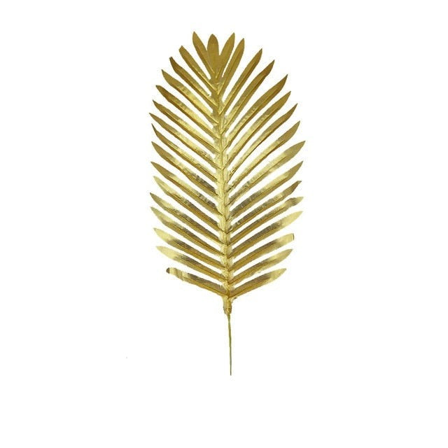 Artificial Gold Green Turtle Leaf Scattered Tail Leaf Fake Silk Plant For Wedding Birthday Party Home Decor Palm Leaves-Dollar Bargains Online Shopping Australia